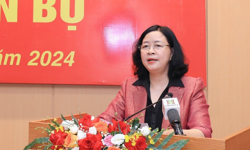 Ủy viên Bộ Chính trị, Bí thư Thành ủy Hà Nội Bùi Thị Minh Hoài