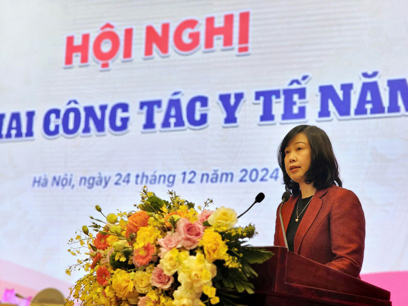 Bộ trưởng Bộ Y tế Đào Hồng Lan phát biểu tại hội nghị Bộ trưởng Bộ Y tế Đào Hồng Lan phát biểu tại hội nghị