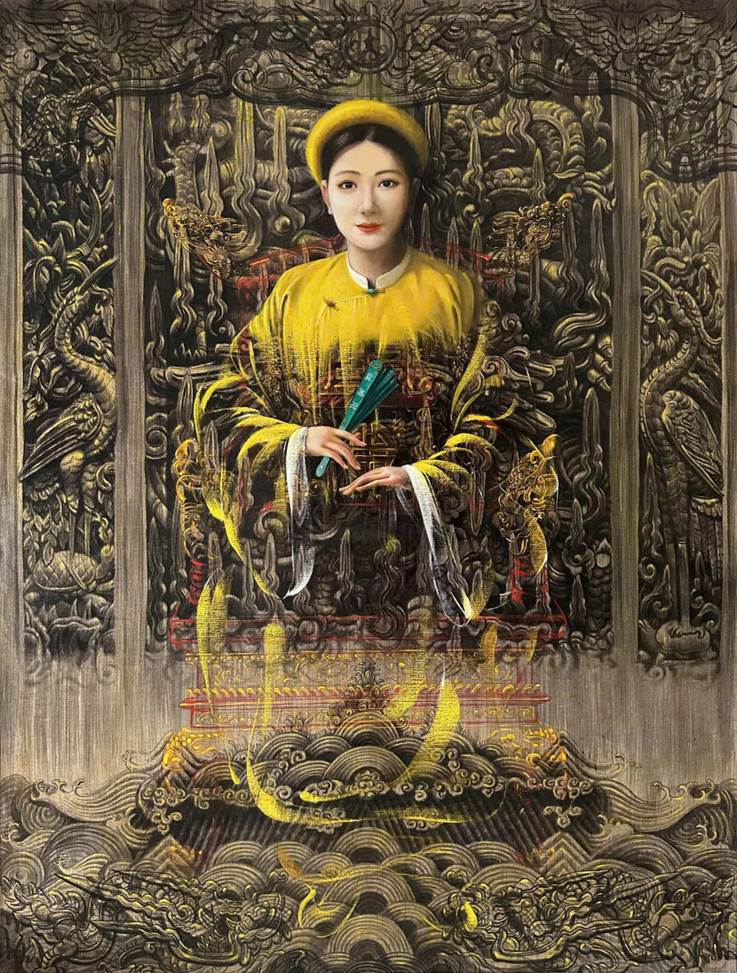 Tác phẩm "Nhà xưa", sơn dầu, 160x120cm, họa sĩ Nguyễn Minh Nam Tác phẩm "Nhà xưa", sơn dầu, 160x120cm, họa sĩ Nguyễn Minh Nam