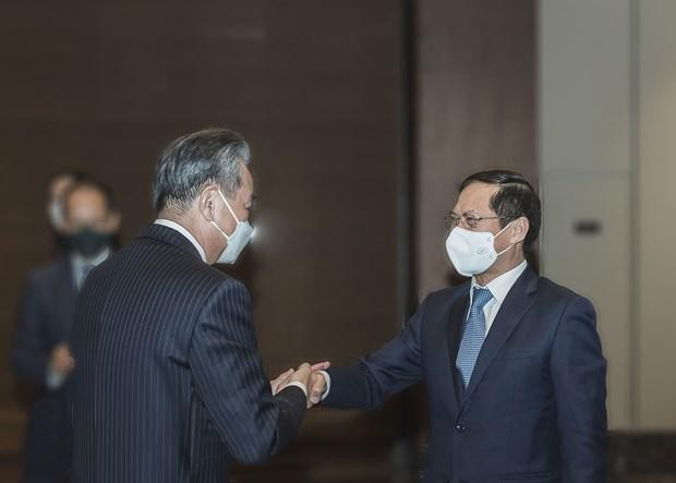 Bộ trưởng Ngoại giao Bùi Thanh Sơn gặp Ủy viên Quốc vụ, Bộ trưởng Ngoại giao Trung Quốc Vương Nghị