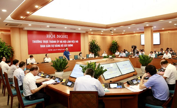 Thường trực Thành ủy Hà Nội làm việc với Ban Cán sự đảng Bộ Xây dựng Thường trực Thành ủy Hà Nội làm việc với Ban Cán sự đảng Bộ Xây dựng