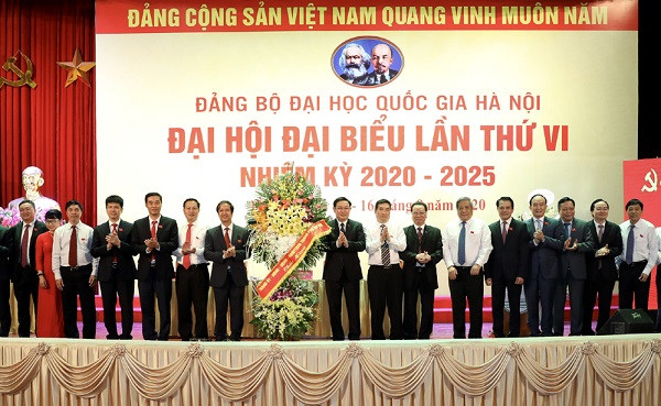 Lãnh đạo thành phố Hà Nội dự đại hội đại biểu lần thứ VI Đảng bộ Đại học Quốc gia Hà Nội