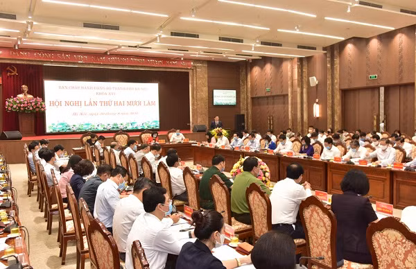Quang cảnh hội nghị lần thứ 25 Ban Chấp hành Đảng bộ thành phố Hà Nội Quang cảnh hội nghị lần thứ 25 Ban Chấp hành Đảng bộ thành phố Hà Nội