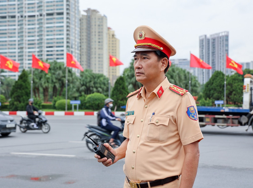Đại tá Trần Đình Nghĩa, Trưởng phòng Cảnh sát giao thông - Công an thành phố Hà Nội trực tiếp chỉ huy lực lượng trong buổi diễn tập Đại tá Trần Đình Nghĩa, Trưởng phòng Cảnh sát giao thông - Công an thành phố Hà Nội trực tiếp chỉ huy lực lượng trong buổi diễn tập