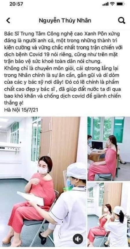 Cô gái khoe được tiêm vaccine Covid-19 nhờ "ông anh"