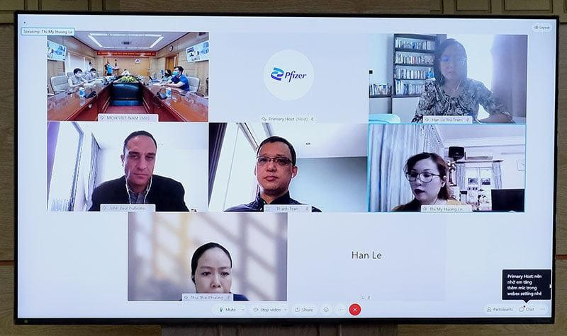 Bộ Y tế làm việc trực tuyến với Tổng Giám đốc Pfizer Việt Nam Bộ Y tế làm việc trực tuyến với Tổng Giám đốc Pfizer Việt Nam