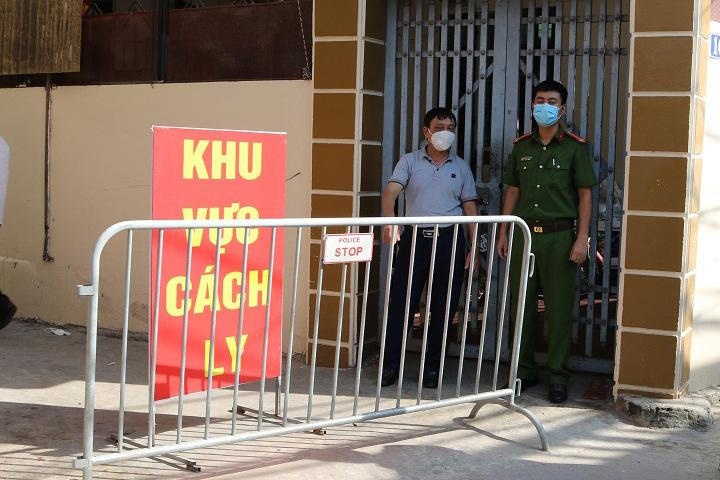 Một điểm cách ly ở tổ dân phố Hoa Vôi thị trấn Quốc Oai
