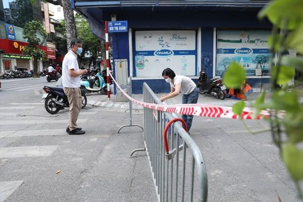 Một khu vực ở quận Hai Bà Trưng bị phong tỏa do có nhiều ca Covid-19