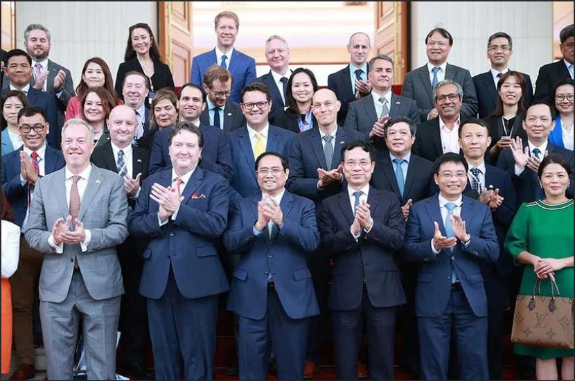 Thủ tướng Phạm Minh Chính tiếp đoàn doanh nghiệp Mỹ đến thăm và làm việc tại Việt Nam