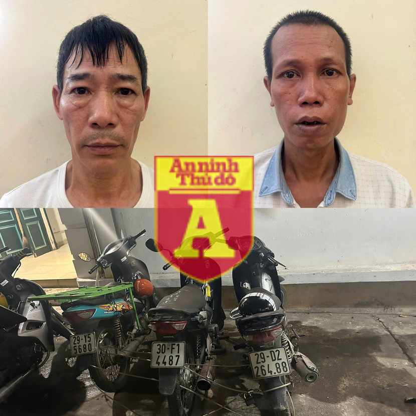 Các đối tượng đã gây ra nhiều vụ trộm cắp xe máy ở Hà Nội