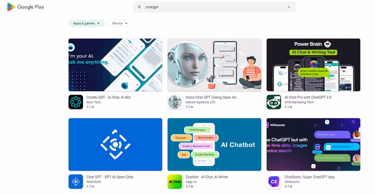 Chợ ứng dụng chứa hàng loạt ứng dụng “dựa hơi” ChatGPT Chợ ứng dụng chứa hàng loạt ứng dụng “dựa hơi” ChatGPT