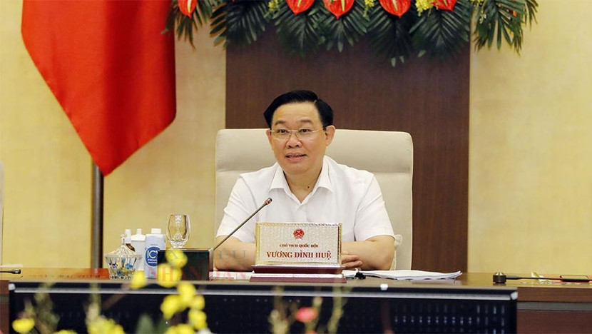 Chủ tịch Quốc hội Vương Đình Huệ phát biểu tại phiên thảo luận