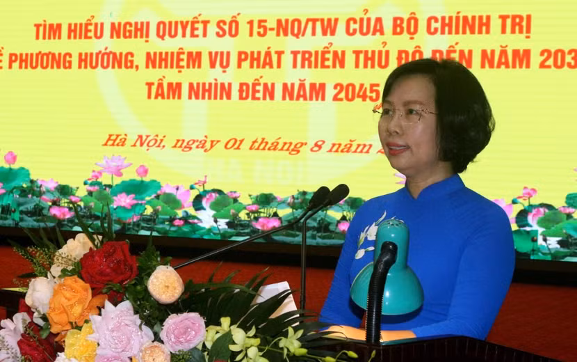 Trưởng Ban Tuyên giáo Thành ủy Hà Nội Bùi Huyền Mai phát động hội thi