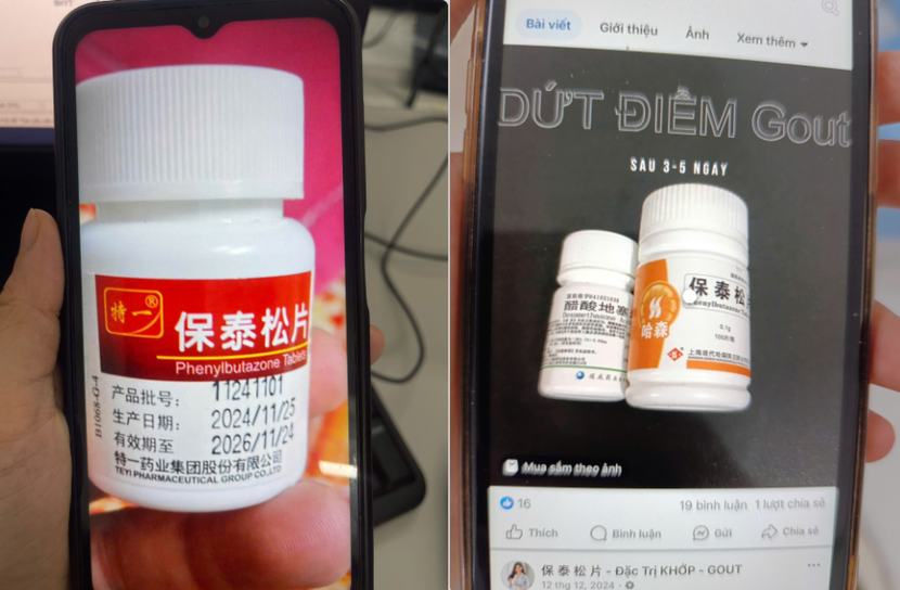 Hình ảnh loại thuốc khiến một số bệnh nhân phải nhập viện được quảng cáo trên mạng xã hội Hình ảnh loại thuốc khiến một số bệnh nhân phải nhập viện được quảng cáo trên mạng xã hội