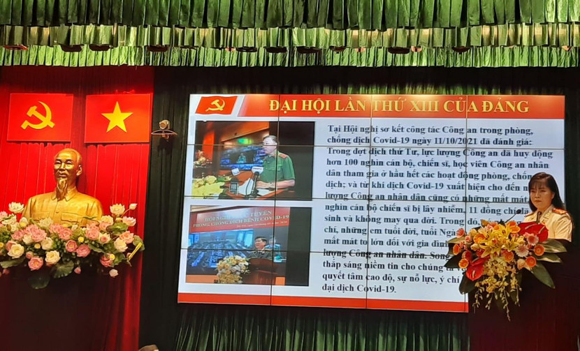 Phần thi của Đại úy Nguyễn Thị Mai Hương