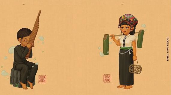 Hình ảnh trang phục đồng bào các dân tộc do nhóm “Đồng bào Việt phục” thực hiện Hình ảnh trang phục đồng bào các dân tộc do nhóm “Đồng bào Việt phục” thực hiện