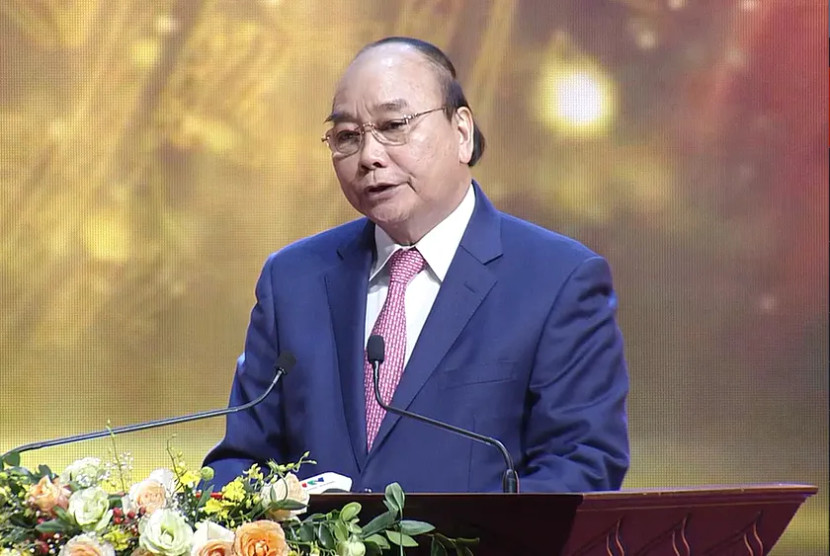 Chủ tịch nước Nguyễn Xuân Phúc phát biểu tại Lễ trao Giải Báo chí Quốc gia 2020