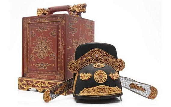 Chiếc mũ được bảo quản cẩn thận, hiện trạng còn nguyên vẹn