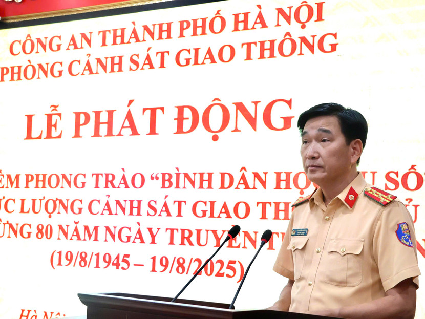 Đại tá Trần Đình Nghĩa - Trưởng Phòng CSGT, CATP Hà Nội nhấn mạnh, chuyển đổi số không chỉ là xu thế tất yếu mà còn là yêu cầu cấp thiết