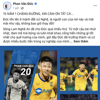 Phan Văn Đức nói lời chia tay SLNA sau 15 năm gắn bó