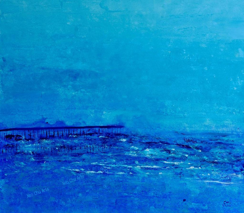 Xèo Chu vẽ tranh theo trường phái trừu tượng