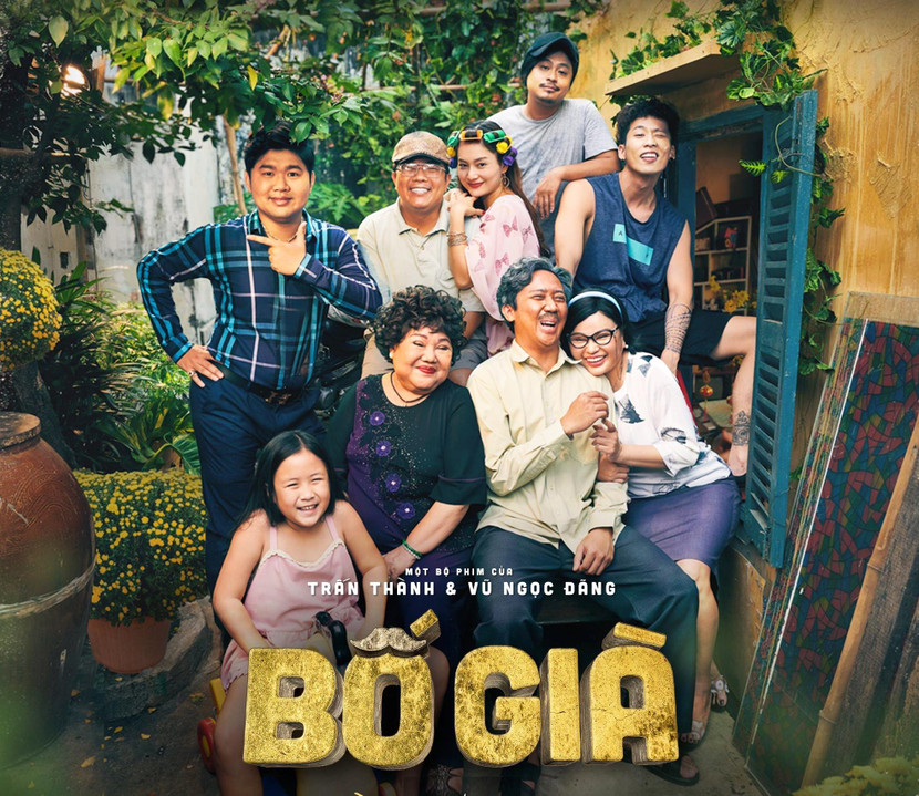 Bố già - Đạo diễn: Vũ Ngọc Đãng và Trấn Thành. Diễn viên: Trấn Thành, Tuấn Trần, Ngân Chi, NSND Ngọc Giàu, Lê Giang, Lan Phương, Hoàng Mèo, La Thành, Quốc Khánh, Lê Trang, A Quay, Bảo Phúc. Thể loại: gia đình, tâm lý xã hội