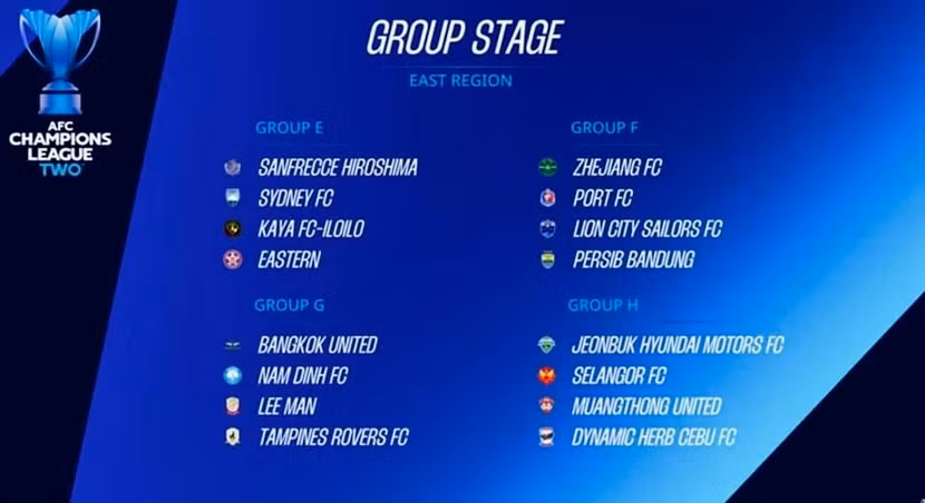 CLB Nam Định nằm bảng G tại Cúp C2 châu Á 2024/25