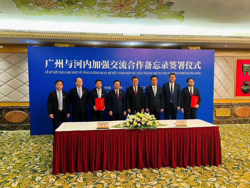 Hà Nội và Quảng Châu xác định tăng cường hợp tác trong những năm tới