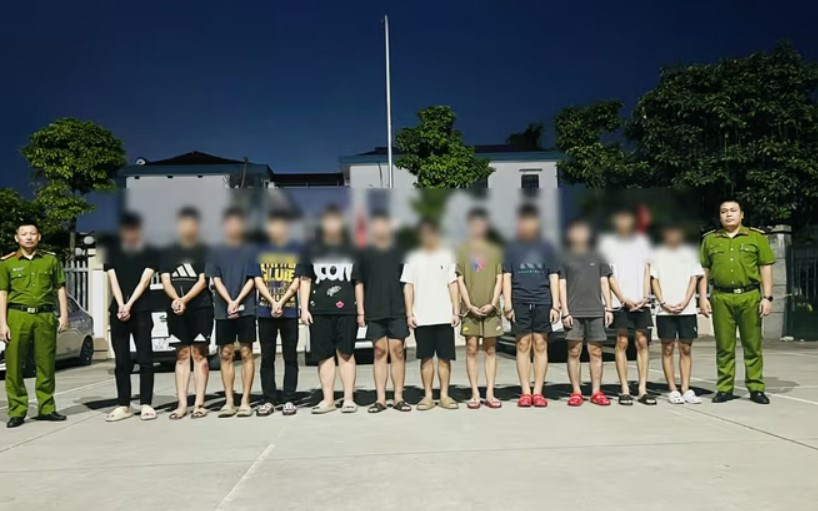 Nhóm đối tượng gây rối trật tự công cộng bị Công an xã Chương Dương truy xét, bắt giữ