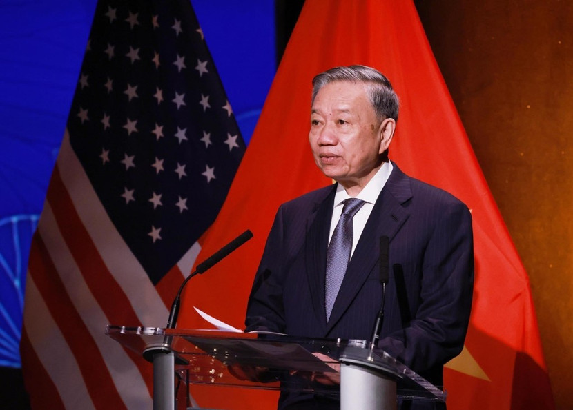 Tổng Bí thư, Chủ tịch nước Tô Lâm phát biểu tại sự kiện kỷ niệm một năm Việt Nam - Mỹ nâng cấp quan hệ lên Đối tác Chiến lược Toàn diện