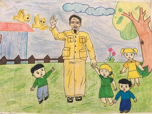 Tác phẩm dự cuộc thi vẽ tranh "Bác Hồ với thiếu nhi" Tác phẩm dự cuộc thi vẽ tranh "Bác Hồ với thiếu nhi"