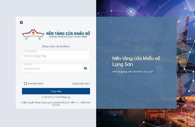 Nền tảng cửa khẩu số tỉnh Lạng Sơn Nền tảng cửa khẩu số tỉnh Lạng Sơn