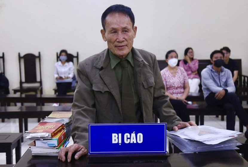 Bị cáo Nguyễn Thế Hiệp tại phiên tòa sơ thẩm.