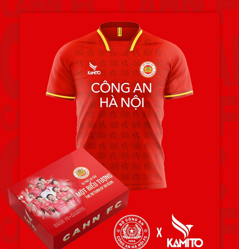 Mẫu áo sân nhà được CLB Công an Hà Nội mở bán