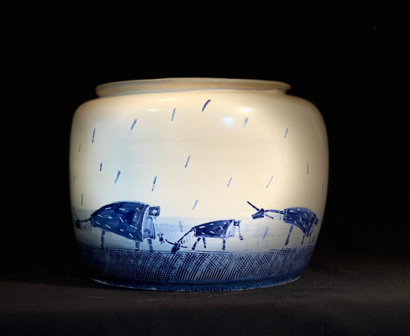 “Đàn trâu” của nhà điêu khắc Lê Đình Nguyên “Đàn trâu” của nhà điêu khắc Lê Đình Nguyên