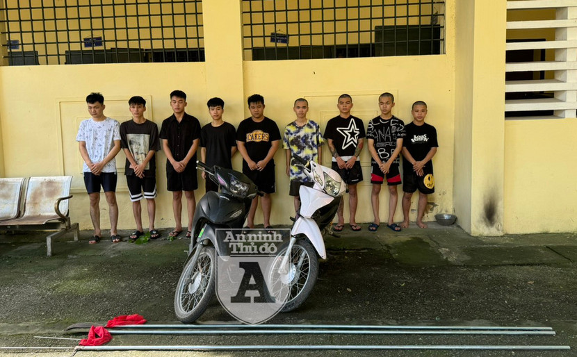 Nhóm thanh - thiếu niên mang theo hung khí đánh nhau bị lực lượng Cảnh sát hình sự vây bắt trong đêm