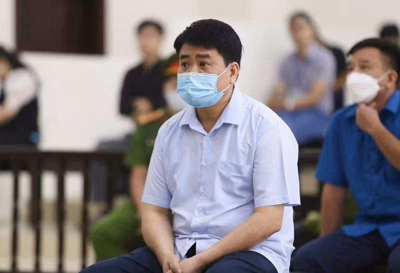 Cựu Chủ tịch UBND TP Hà Nội Nguyễn Đức Chung tại phiên tòa phúc thẩm.