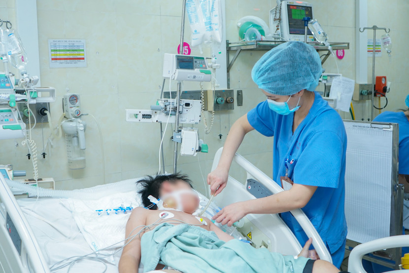 Nhờ được xử trí và cấp cứu kịp thời, cháu bé đã hồi phục