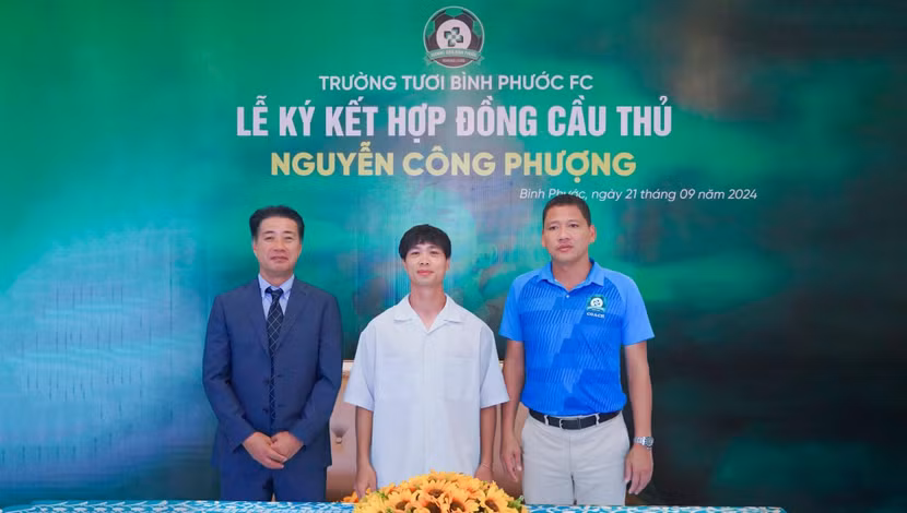 Công Phượng gia nhập CLB Bình Phước ở giải hạng Nhất quốc gia 2024/25