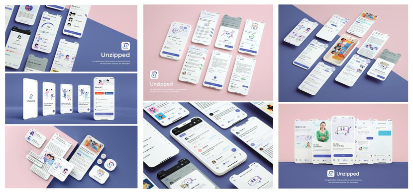 Tác phẩm “Unzipped – Hỗ trợ trẻ vị thành niên về giới tính và ngăn chặn nạn xâm hại tình dục” đoạt giải Nhất, thuộc loại hình Thiết kế sáng tạo. Tác phẩm “Unzipped – Hỗ trợ trẻ vị thành niên về giới tính và ngăn chặn nạn xâm hại tình dục” đoạt giải Nhất, thuộc loại hình Thiết kế sáng tạo.