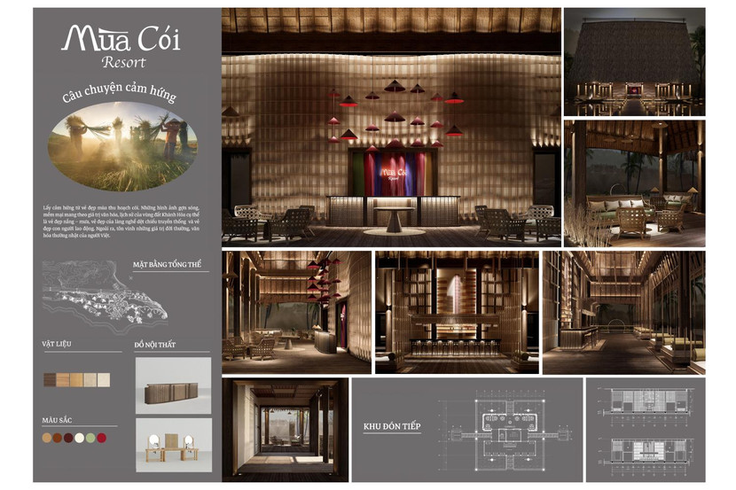 Tác phẩm "Mùa cói resort" của Vũ Nguyễn Lan Hương đoạt giải Ba loại hình Thiết kế sáng tạo Tác phẩm "Mùa cói resort" của Vũ Nguyễn Lan Hương đoạt giải Ba loại hình Thiết kế sáng tạo