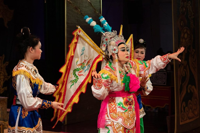 Một cảnh trong vở "Nữ tướng Đào Tam Xuân"