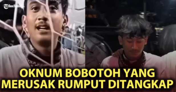 Một đối tượng bị bắt giữ sau khi hình ảnh người này cắt lưới cầu môn lan truyền khắp mạng xã hội