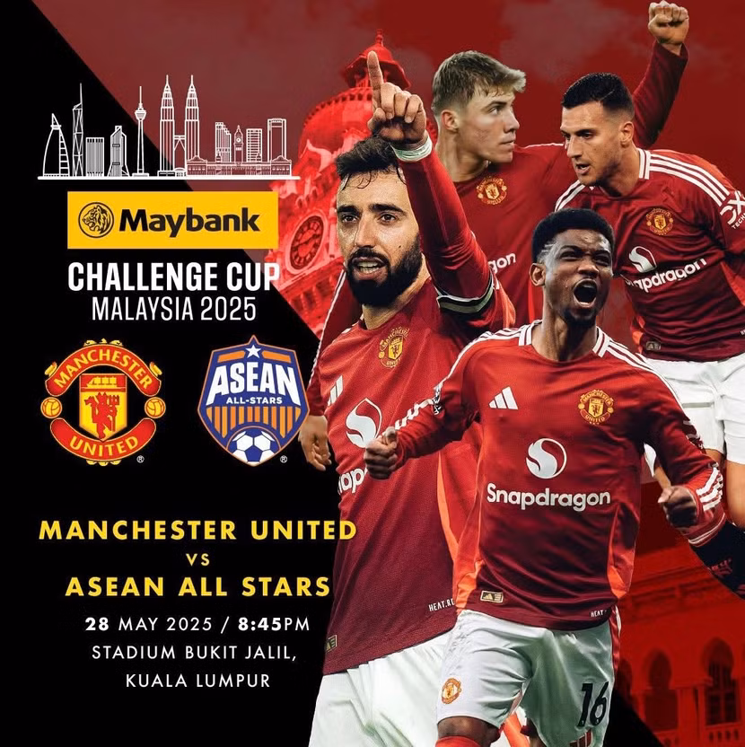 Manchester dự kiến cử đội hình mạnh nhất đấu Các ngôi sao Đông Nam Á