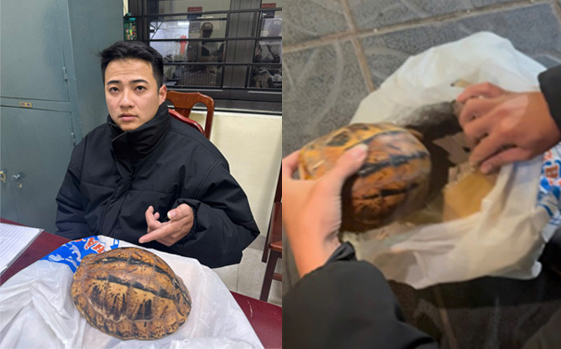 Đối tượng Hoàng và tang vật vụ án