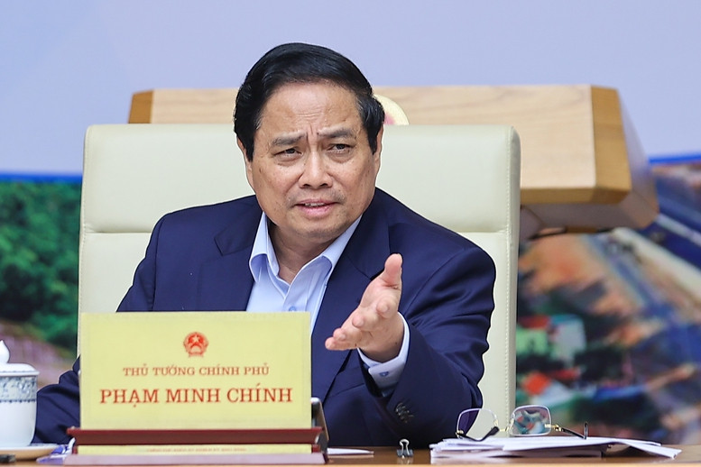 Thủ tướng Phạm Minh Chính phát biểu tại cuộc họp (Ảnh: VGP)