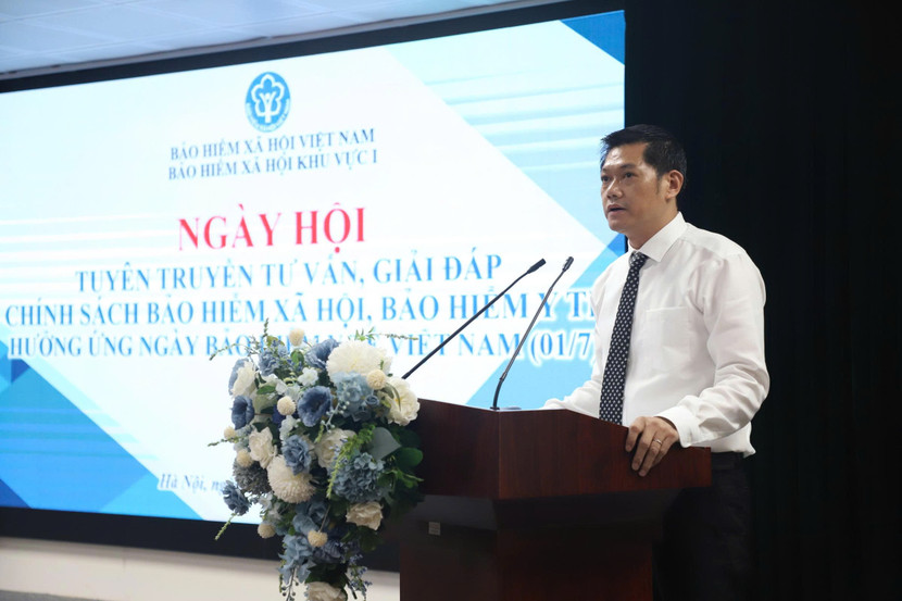 Ông Nguyễn Ngọc Huyến – Giám đốc BHXH Khu vực I phát biểu