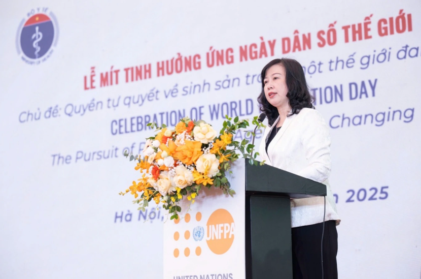 Bộ trưởng Y tế Đào Hồng Lan phát biểu tại lễ mittinh hưởng ứng ngày Dân số thế giới Bộ trưởng Y tế Đào Hồng Lan phát biểu tại lễ mittinh hưởng ứng ngày Dân số thế giới