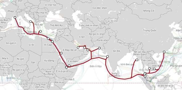 Cáp quang biển AAE-1 sẽ lùi thời gian sửa chữa