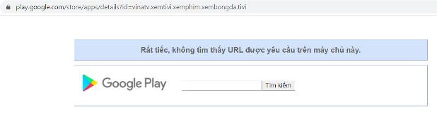 Ứng dụng vi phạm đã bị gỡ khỏi Google Play Store